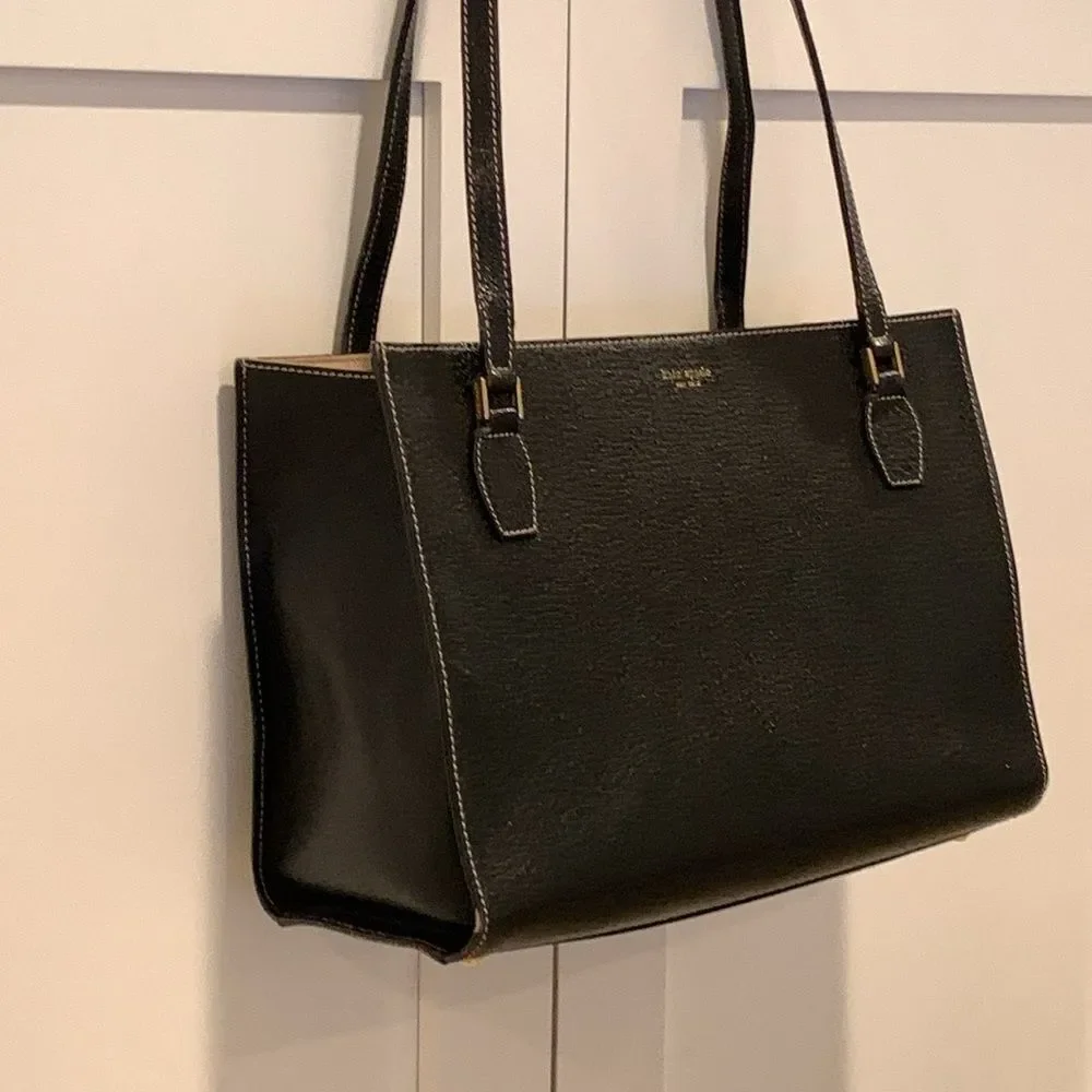 Kate Spade Wellesley Quinn Medium Shoulder Tote in Black Pebbled Leather